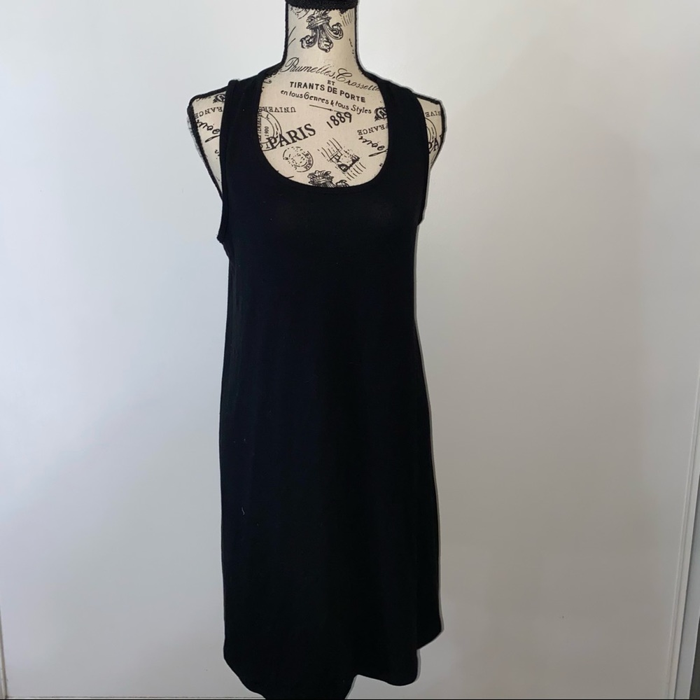 Black tank dress, very comfortable.